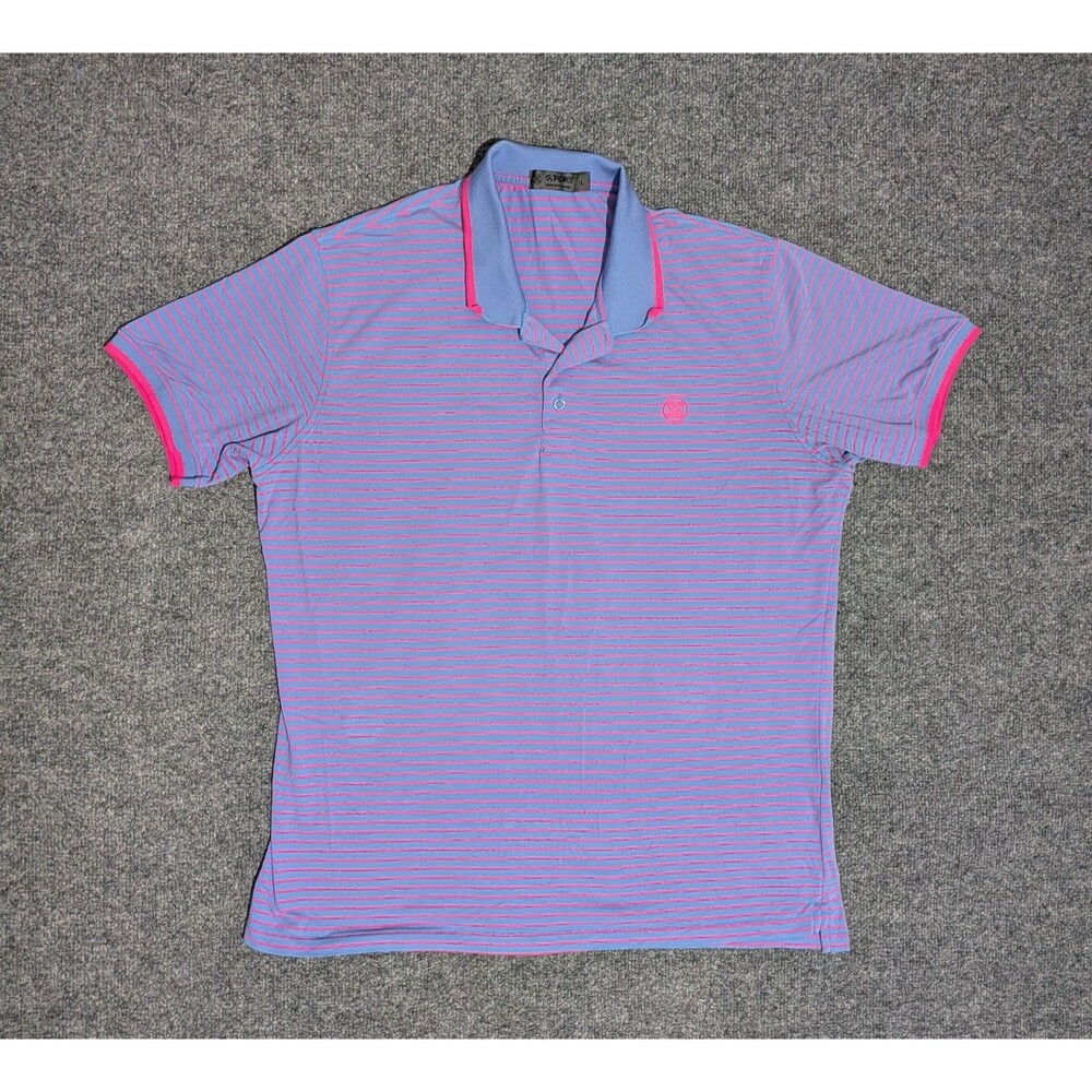 G/Fore Polo Shirt Mens Large Stretch Golf Striped